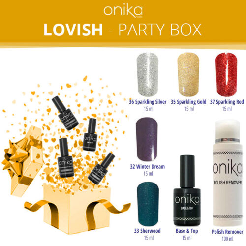 LOVISH - Party Box:  5 Smalti Semipermanenti + Base&Top + Remover