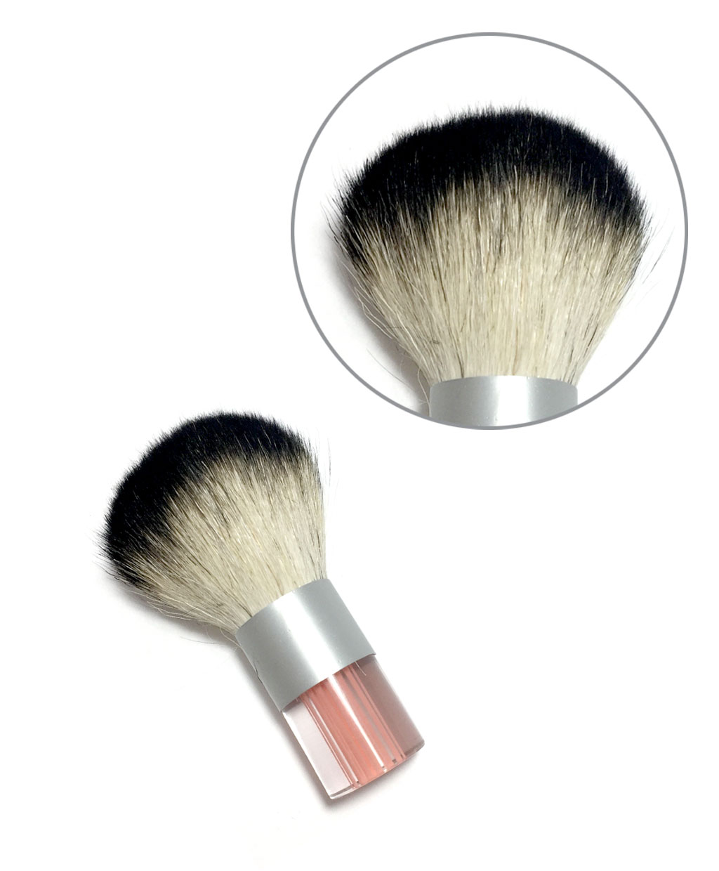 Pennello per Polveri a Righe Rosa